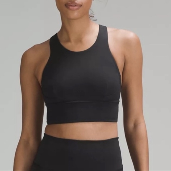 NWT Lululemon Wunder Train Long-Line Black Bra - Picture 2 of 7